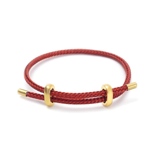 Burgundy cable Bracelet